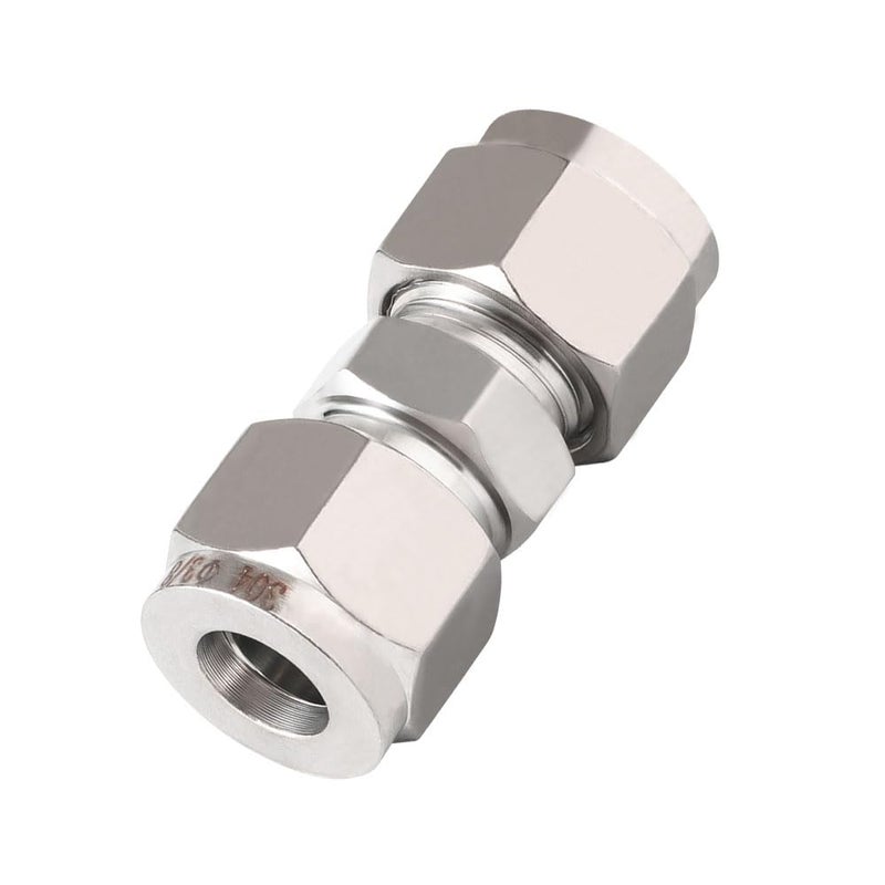 Horiznext 3/8 inch Stainless Steel 304 Compression Fitting for tube, connect air line brass pipe, adapt copper brake hose water fuel system (1 pc) - Image 1